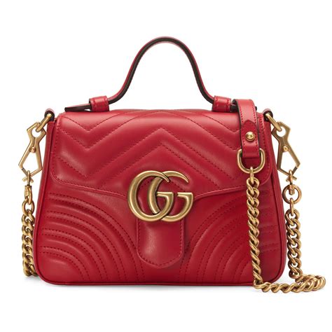 gucci gg marmont top handle bag red|GG Marmont velvet shoulder bag.